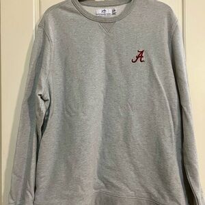 Southern Tide Light Gray Crewneck Sweatshirt with “Alabama” Logo - Men’s